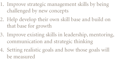 A typical role for a Barrington Senior Management Coach would be to focus on strategic policy, mitigation of risk, leadership styles and the impact of personality on the business. 